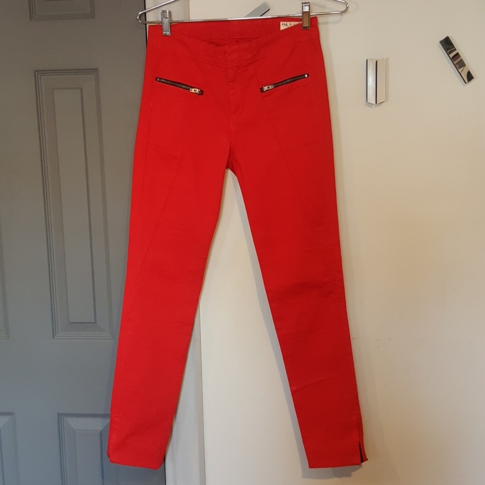 Rag & Bone red ankle length pants