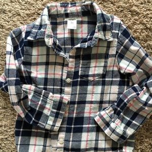 Plaid, button down Carters Shirt