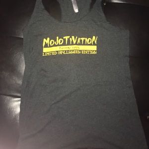 Amateur female bodybuilder designed workout tank