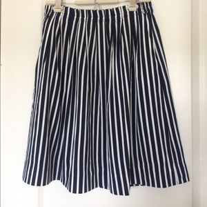 J Crew Factory Stripe Midi Skirt