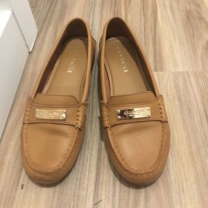 Camel colored Coach loafers size 6