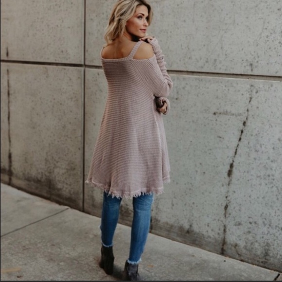 Last 1❣️ Mauve Cold Shoulder Sweater - Picture 5 of 7