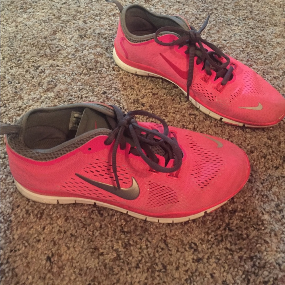 Pink and grey (silver) nikes women's size 8