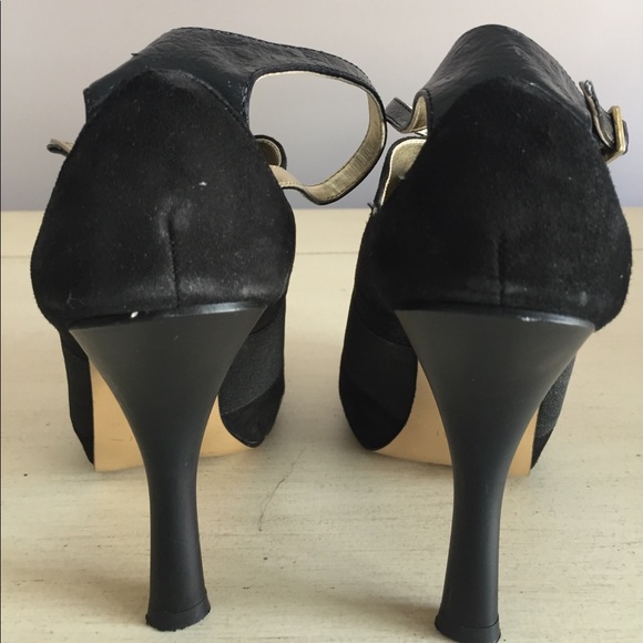 Nine West Black Suede Heels - Picture 4 of 5