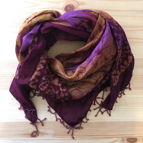 Accessories - Batik Beaded Cotton Scarf