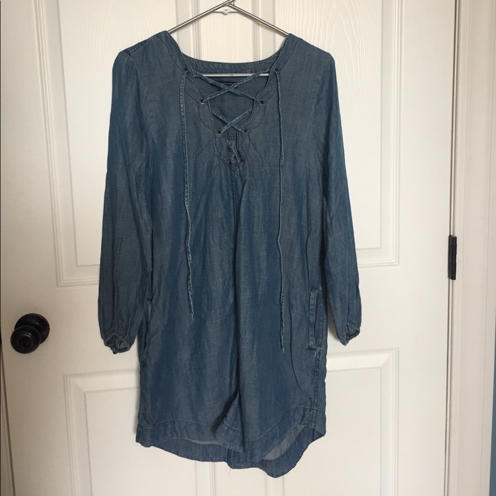Denim Dress with Pockets