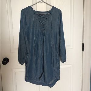 Denim Dress with Pockets