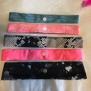 5 Lulu headbands! Like new!