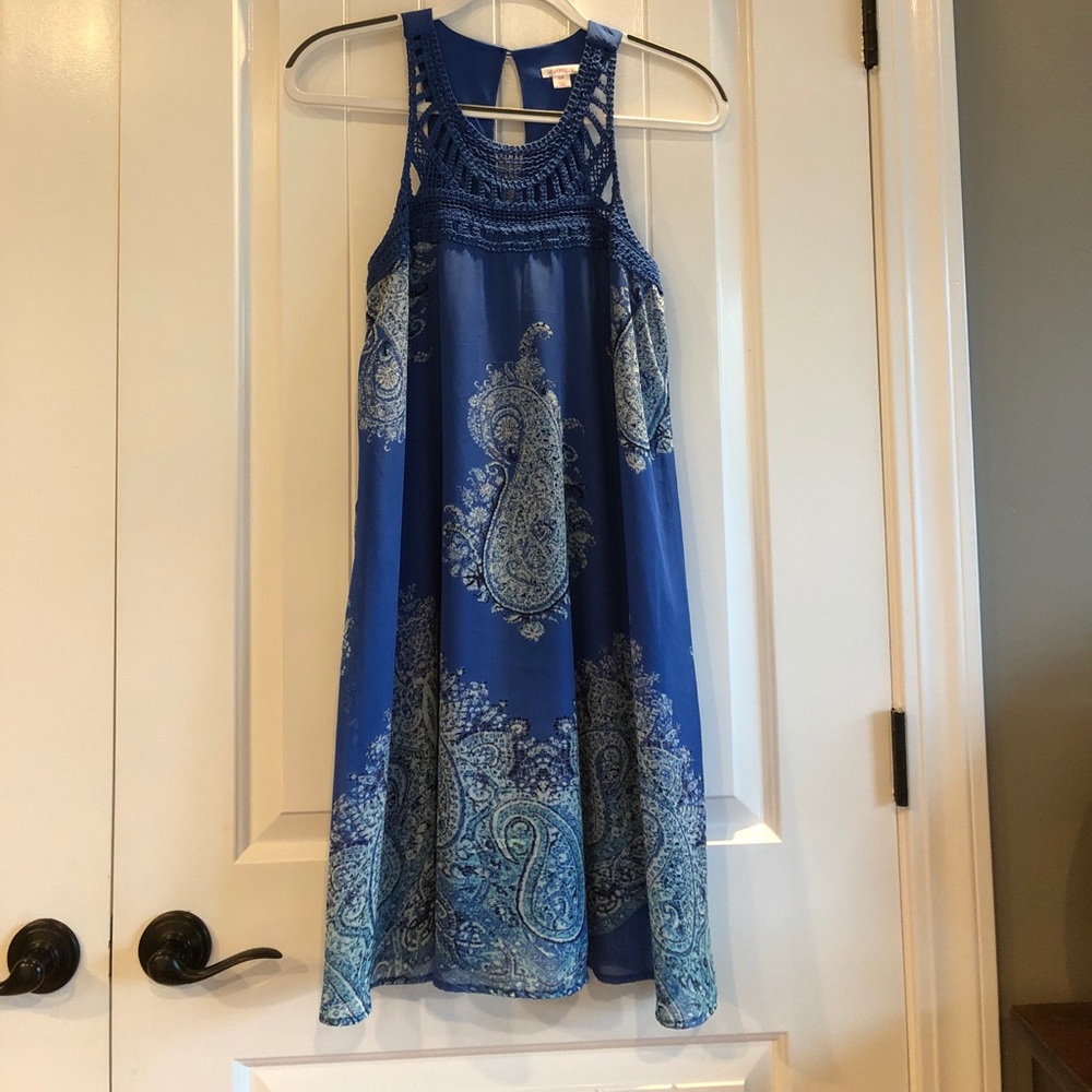 Cute Blue Paisley Dress