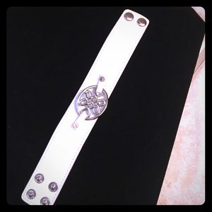 White leather cuff