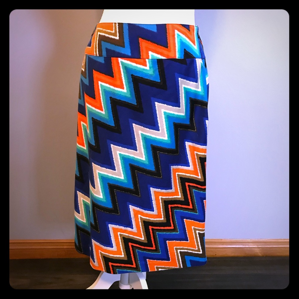 Multi color zigzag skirt