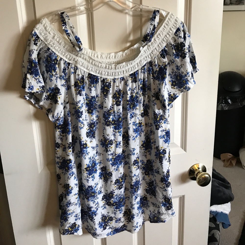 Floral off the shoulder tank