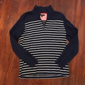 Men’s Banana Republic Striped Quarter Zip Sweater