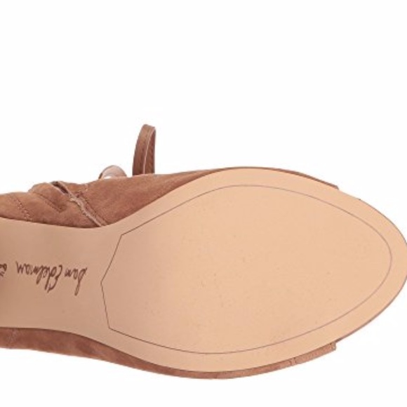 Sam Edelman Yvie Ankle Lace up Bootie Saddle Boots - Picture 2 of 5