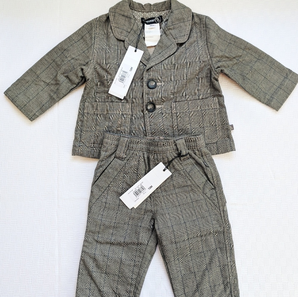 Jean Bourget boys suit 12 months (74cm), new
