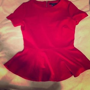 ❤️👠💃🏽 Red peplum blouse!!