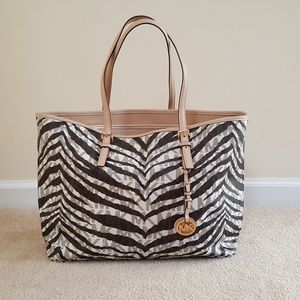 Michael Kors Zebra Print Jetsetter Tote
