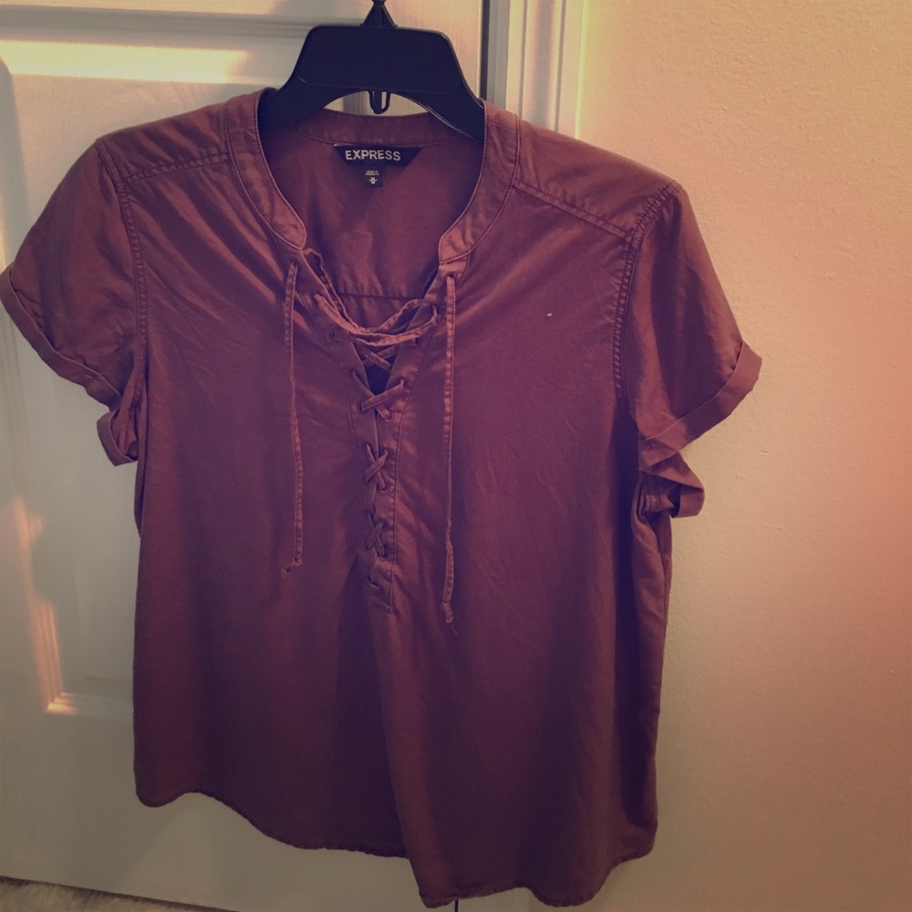NWOT. Express lace up shirt