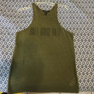 Olive green tank top