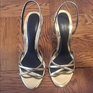 Zara basic gold shoes