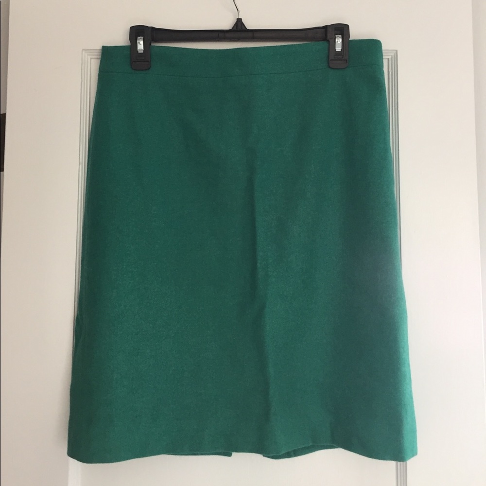 Green J. Crew Pencil Skirt
