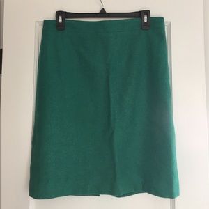 Green J. Crew Pencil Skirt