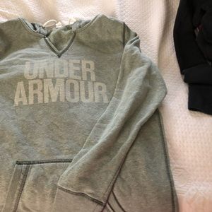 Fleece hoodie has worn spots under arms