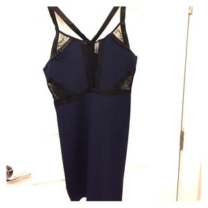 Lace cutout cocktail dress