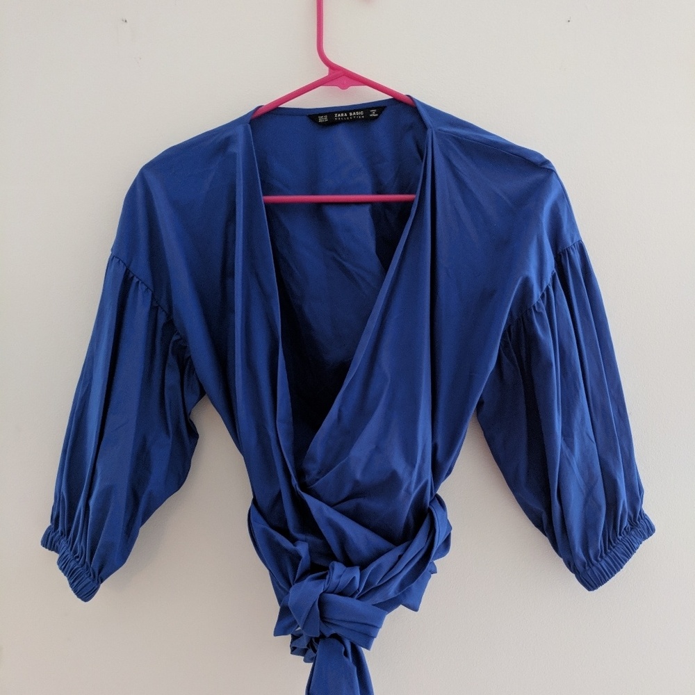 Turquoise, Wrap-around Zara Top