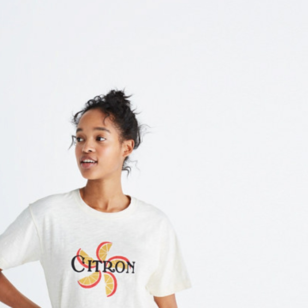 Madewell Citron Graphic Tee size S