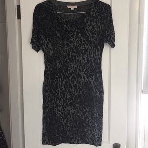 LOFT Black & Gray Sweater Dress