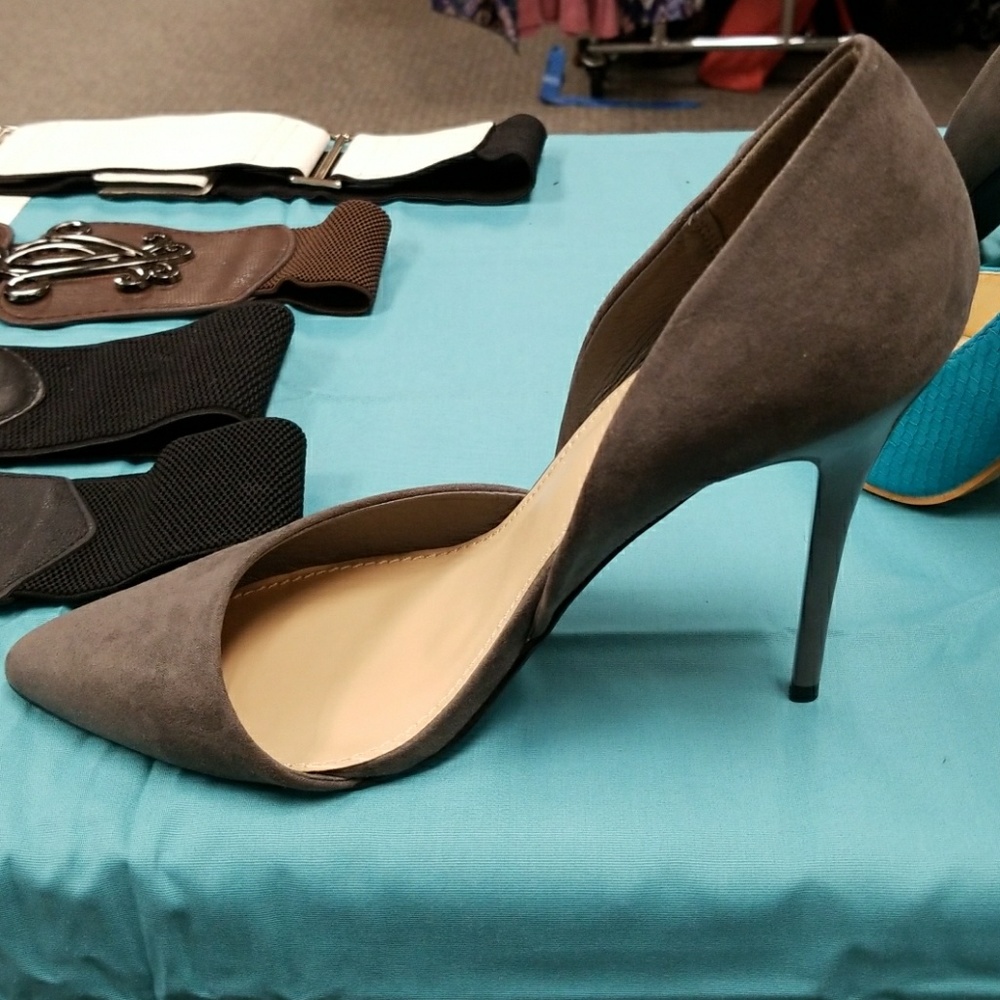 Dark grey heels