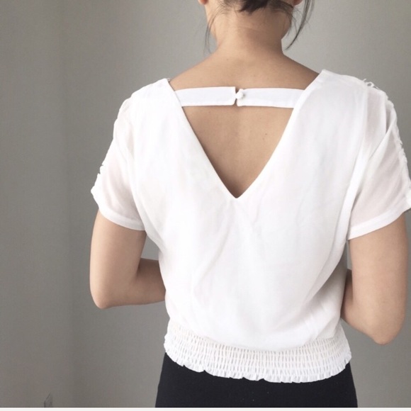 Amber crocheted lace white top. - Picture 3 of 3