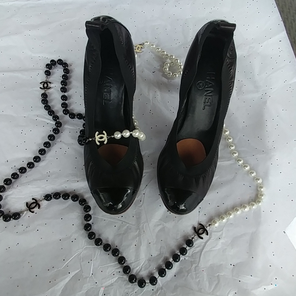 Chanel black heels