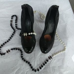 Chanel black heels