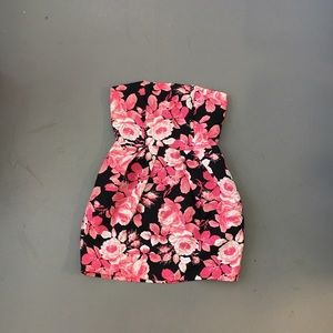 Floral Strapless Dress