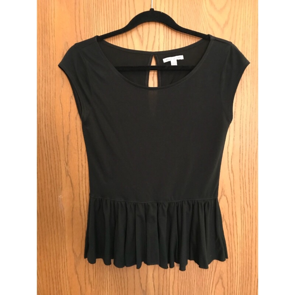 Black Peplum Top