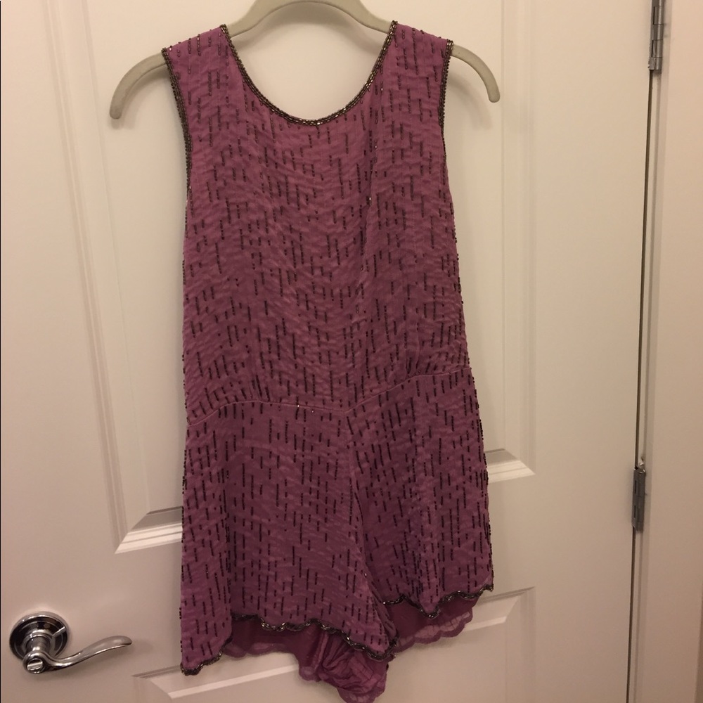 Purple beaded romper size 6