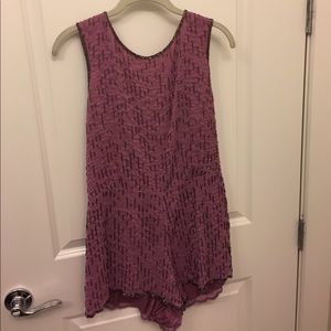 Purple beaded romper size 6