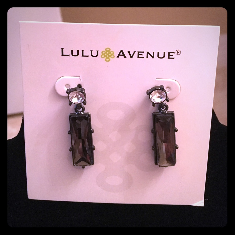 Lulu Avenue Hematite drop earrings