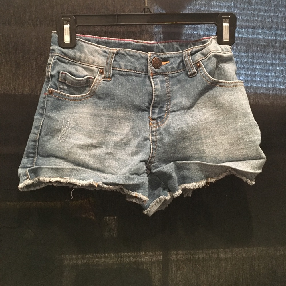 blue jean shorts