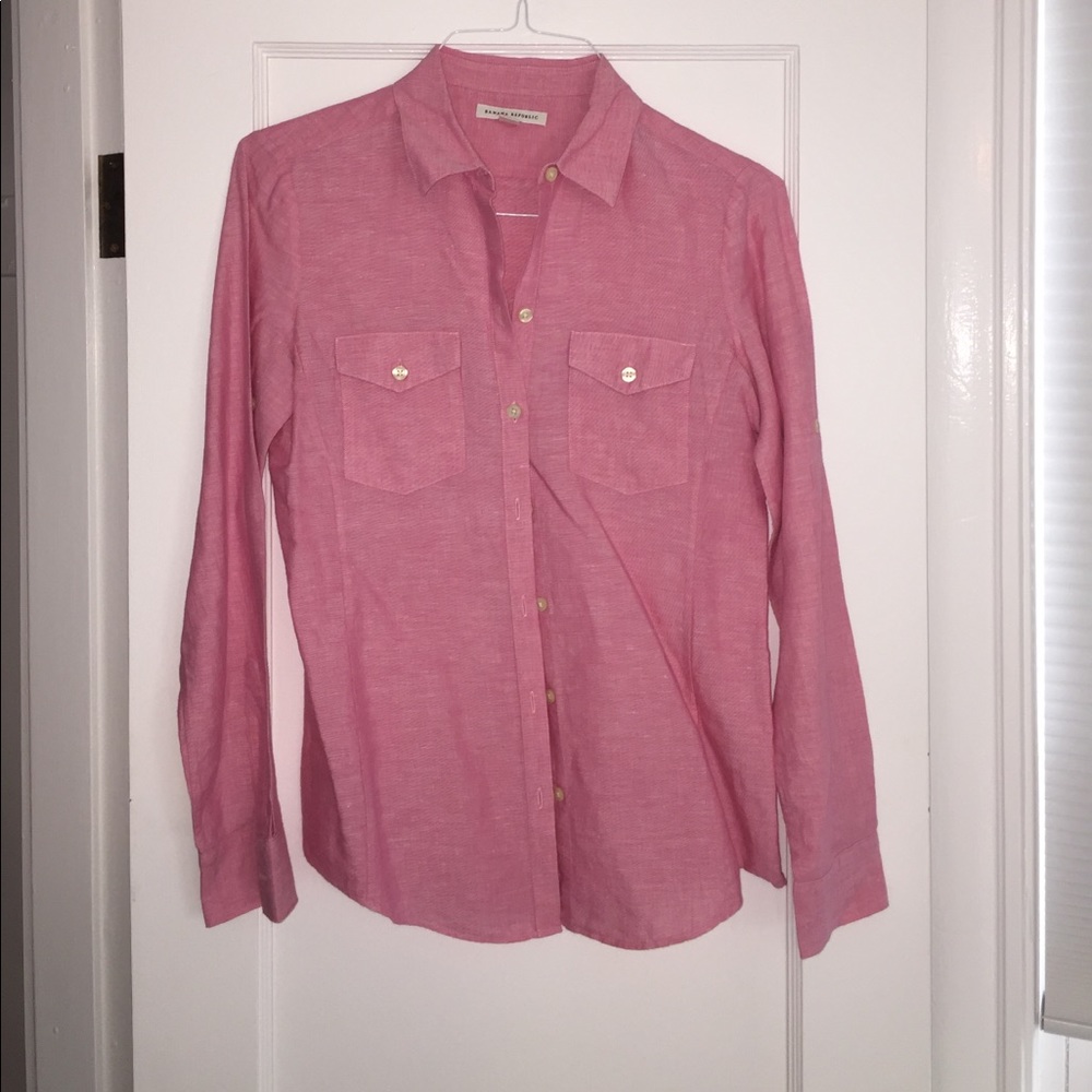 Banana Republic Pink Button Down Shirt