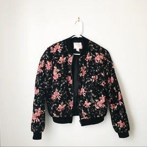 Floral Bomber Jacket