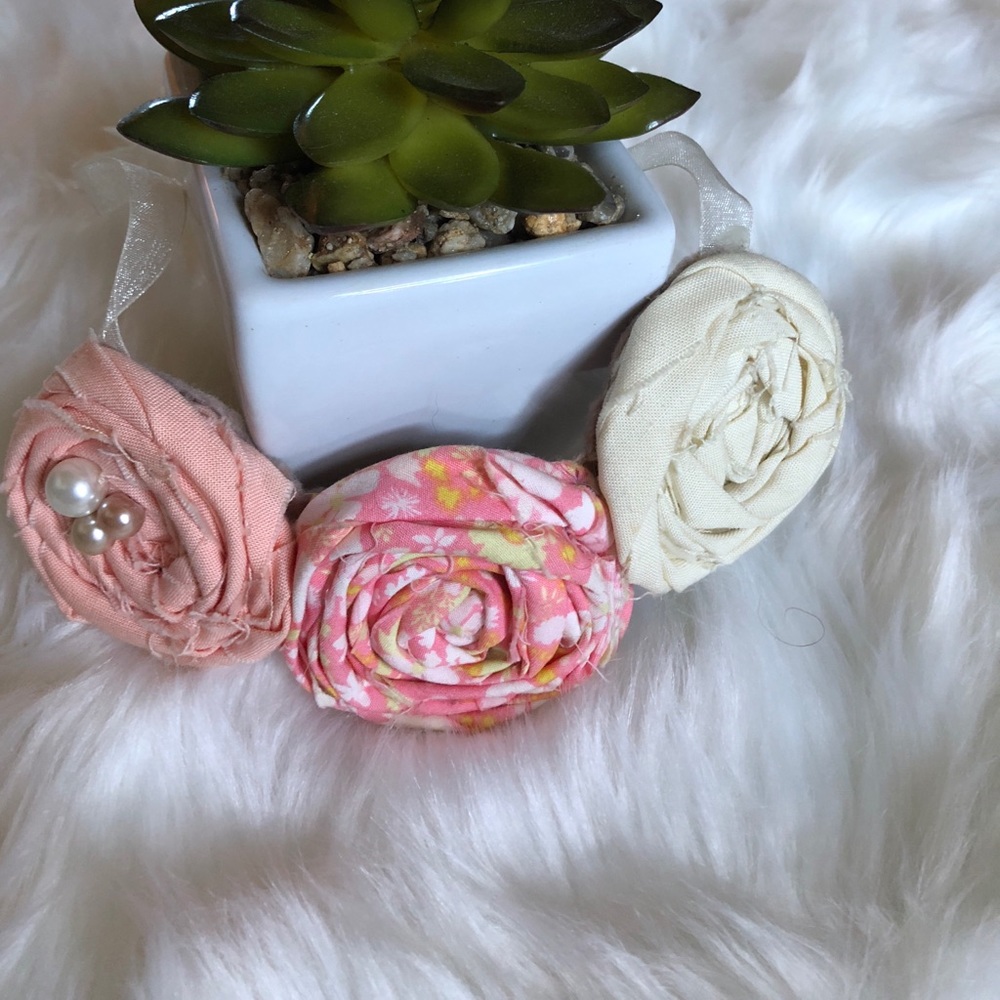Fabric Flower Necklace