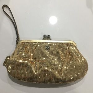 Coach Gold Sequin Clutch