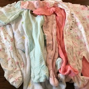 Sleeper onesies bundle newborn to 3 months girls