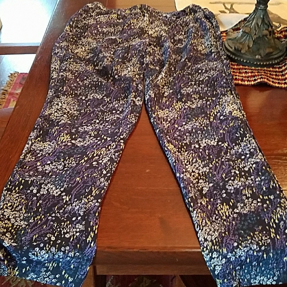 Joie floral silk flowy trousers XS