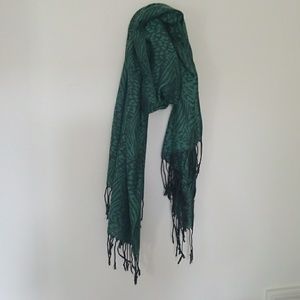 Jade Green animal print scarf