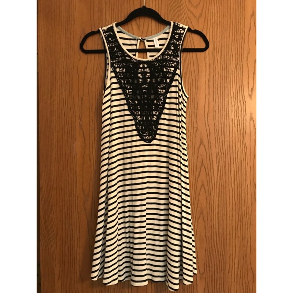 Striped lace dress