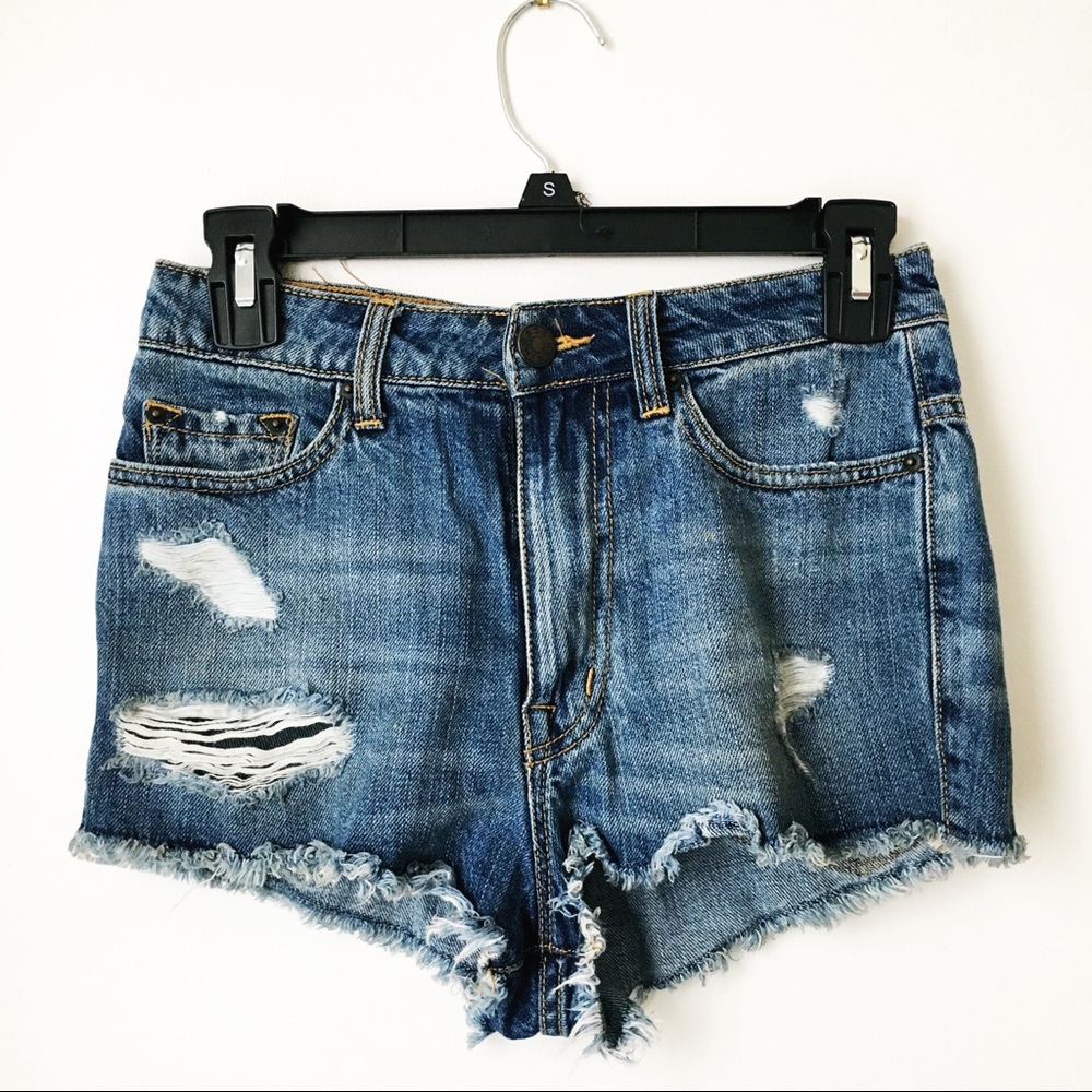 Distressed Denim Shorts - Picture 2 of 2